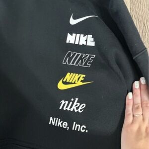 Nike Black Hoodie with White Logo
